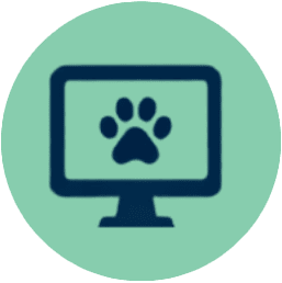 Computer Paw Print Icon